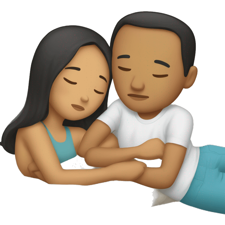 Australian Filipina Couple napping emoji