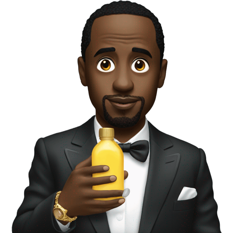 p diddy holding baby oil emoji