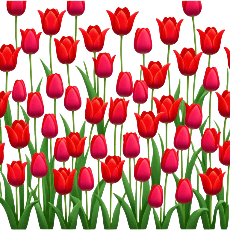 Tulips – Cinematic Realistic Tulips, depicted as a vibrant field of blooming tulips in brilliant hues, each delicate petal catching dewdrops under soft, natural spring light, rendered with detailed textures and a dreamy, picturesque glow. emoji