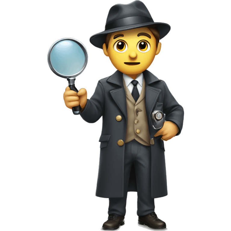 detective with magnifying glass in his hand emoji