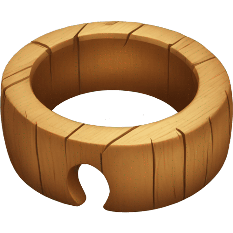 large wooden ring emoji