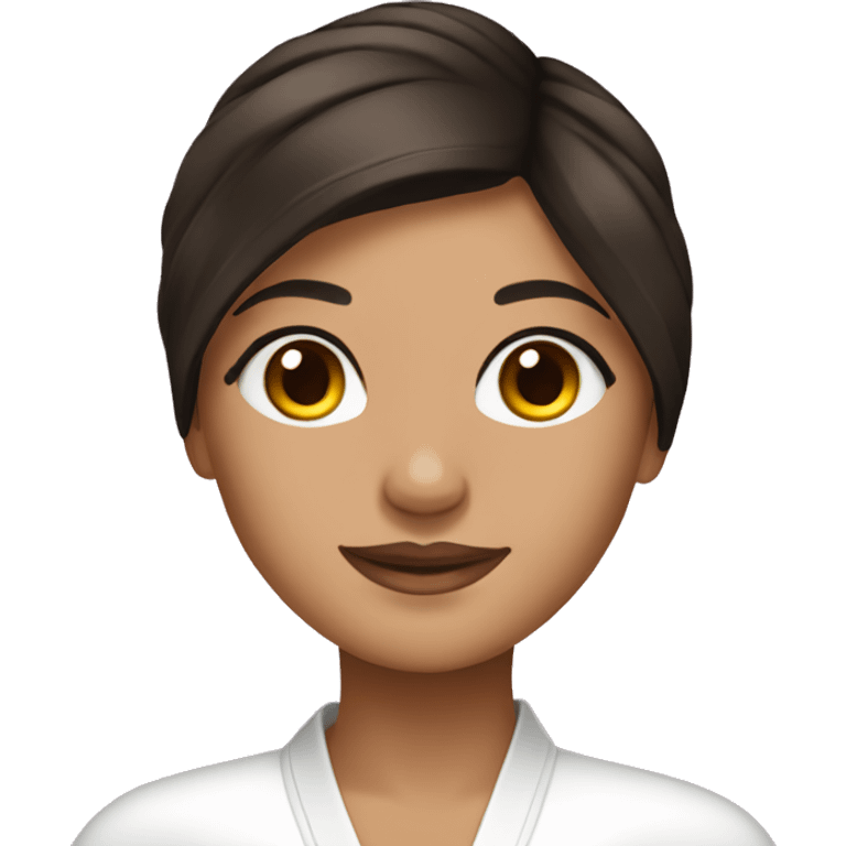 Brunette girl spa emoji