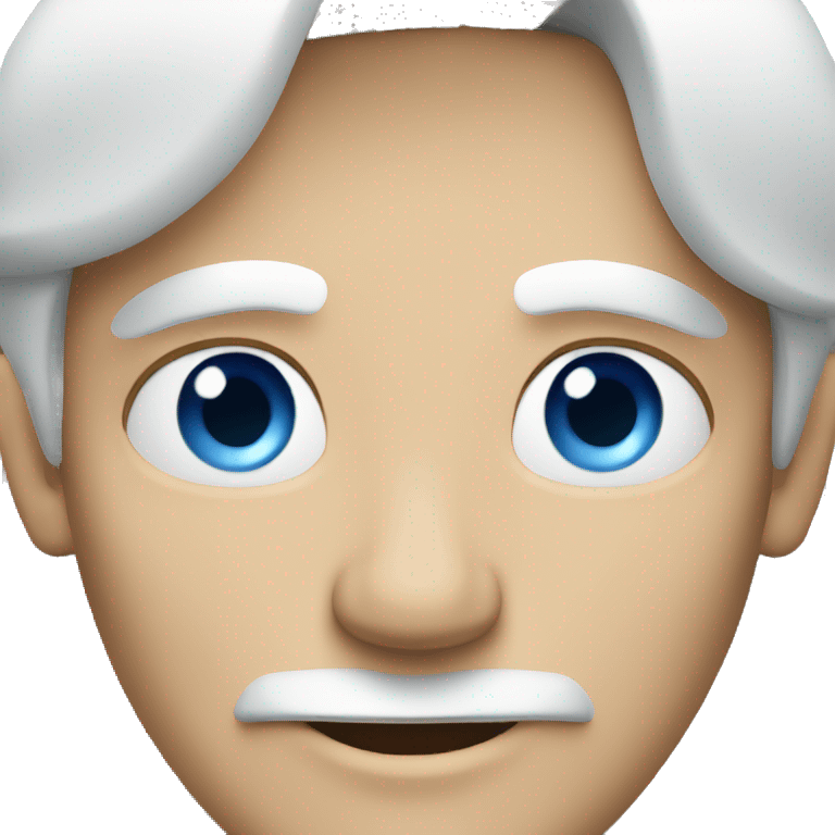 white hair guy with blue eyes  emoji