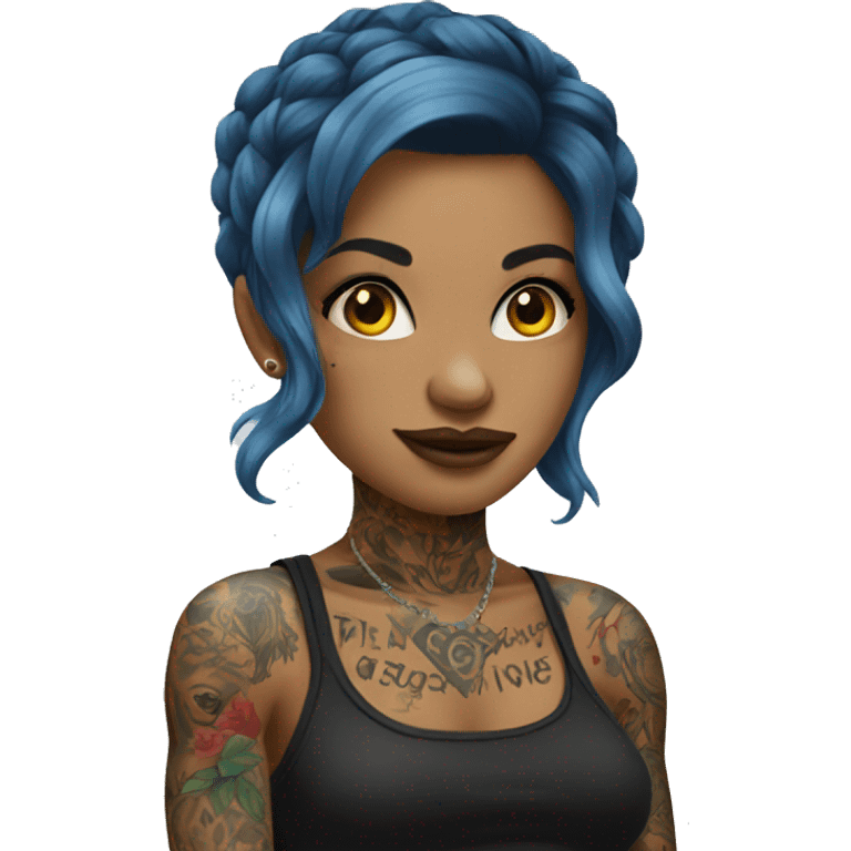 Tattooed girl emoji