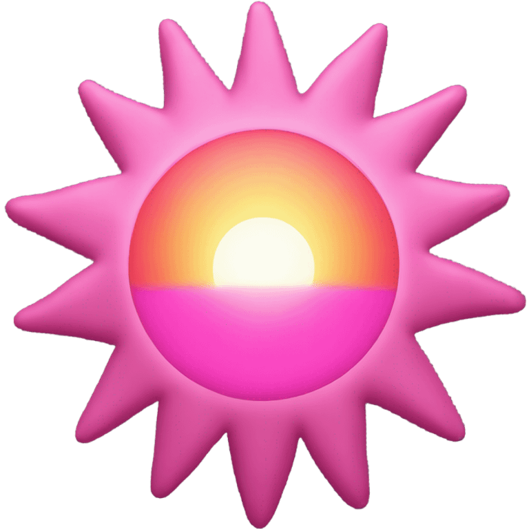 Pink sun emoji