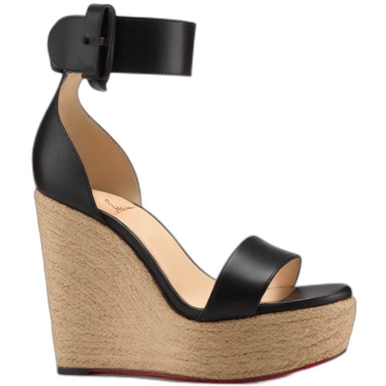 Platform wedges black louboutin emoji