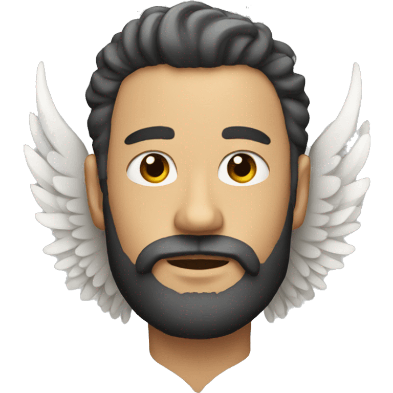 man with beard and wings  emoji