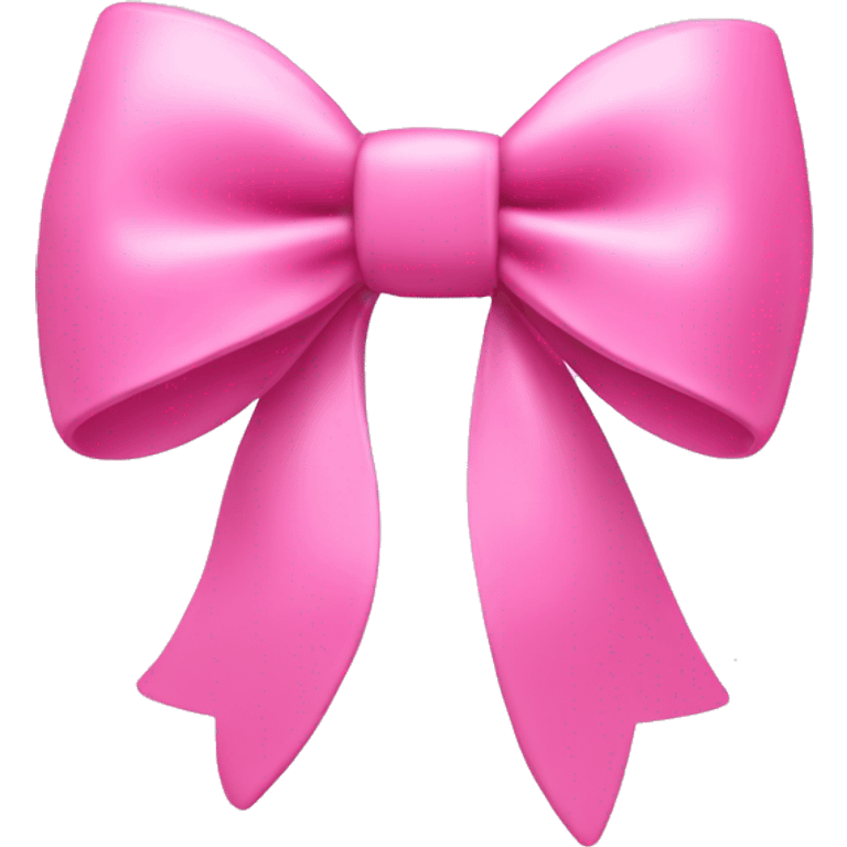 Cute pink 3D bow emoji