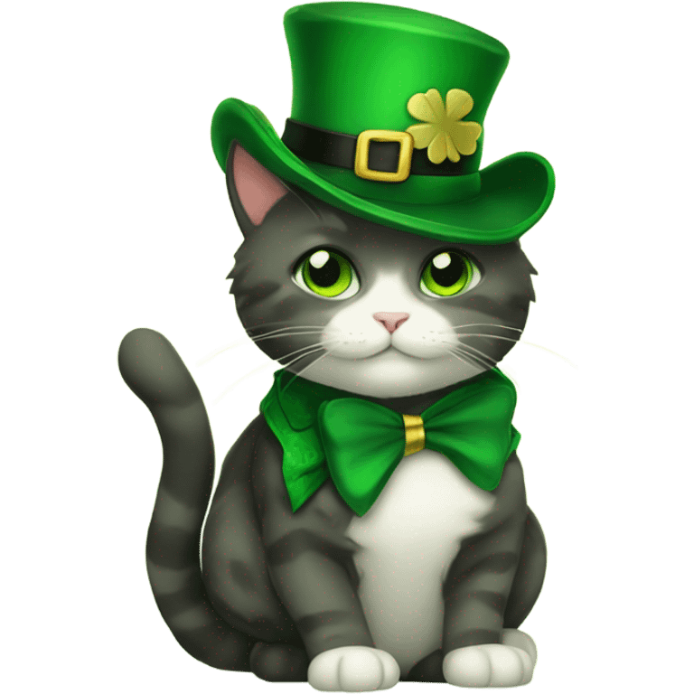 St Patrick’s day cat emoji