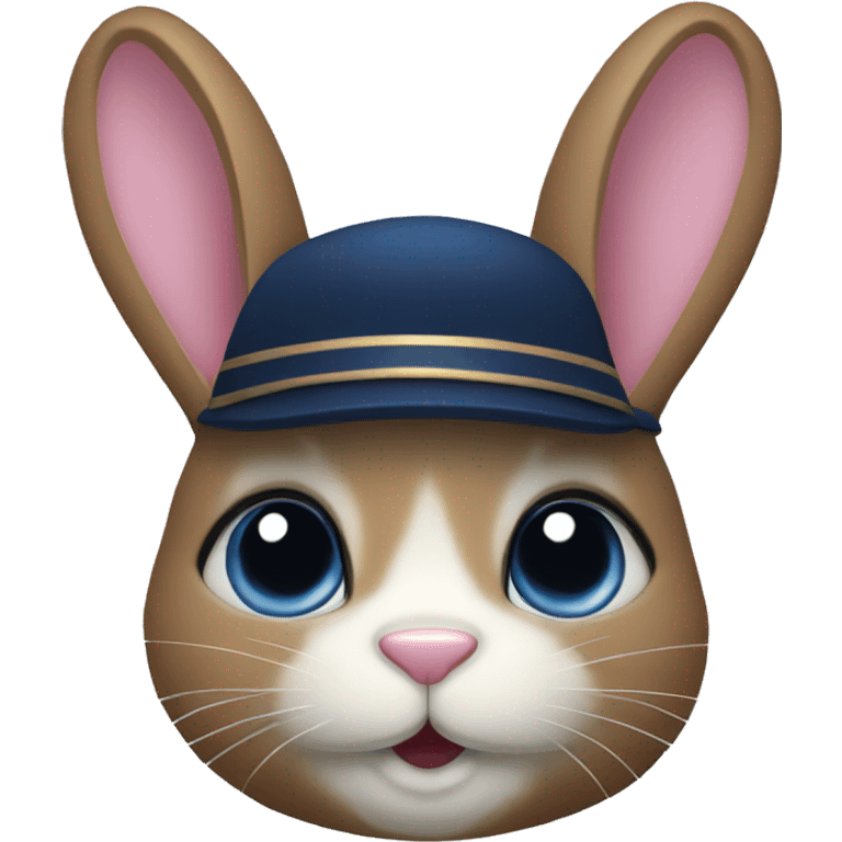 Navy blue Bunny Face emoji