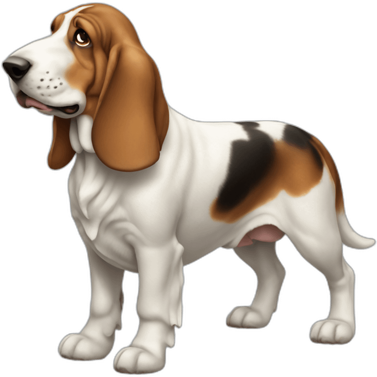 Dog basset hound full-body emoji