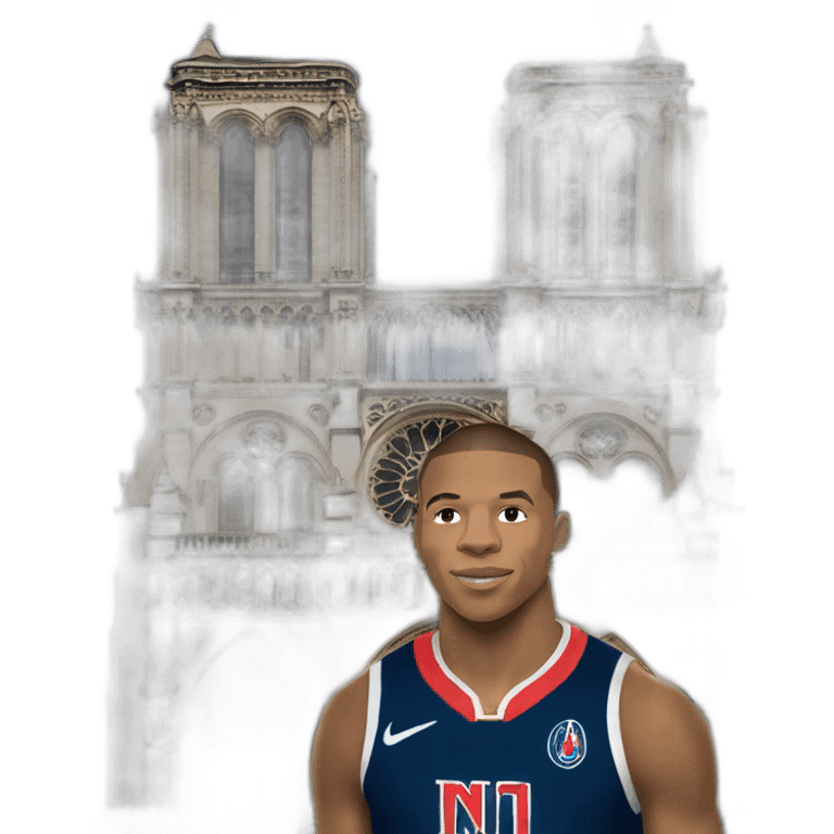 Mbappe sur Notre Dame de Paris emoji