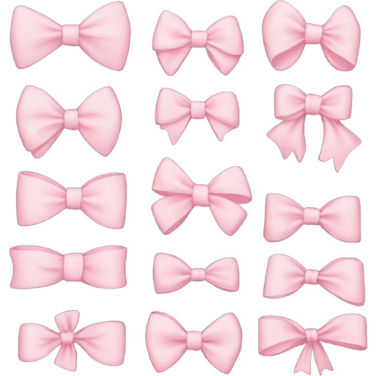 Light pink bows emoji