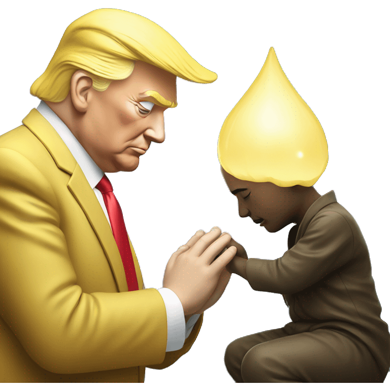 Donald trump praying to ethereum god emoji