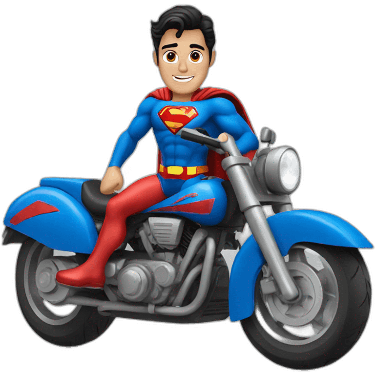 Superman en moto emoji