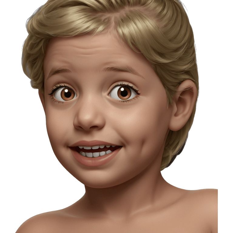 smiling blonde girl portrait emoji