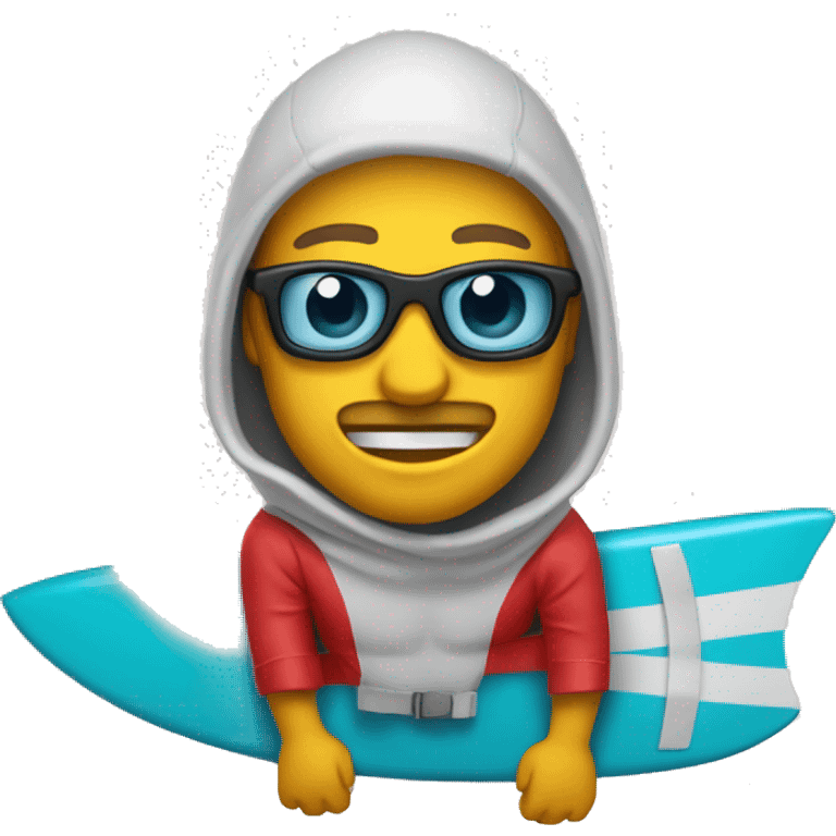 Tubarão a fazer surf emoji