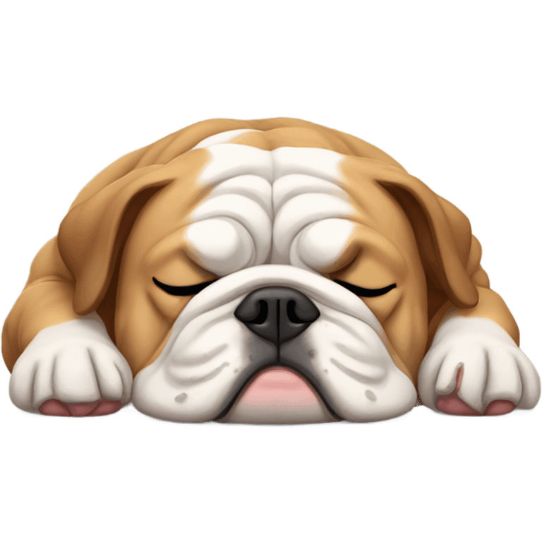 English Bulldog sleeping emoji