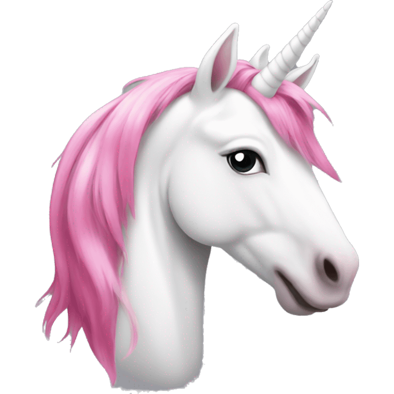 White unicorn with pink hair who throw up rainbow colors  emoji