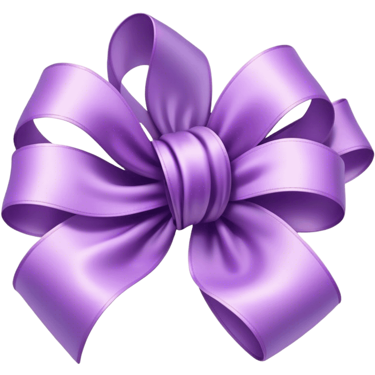 "An abstract, floating lilac bow with soft gradients, appearing weightless and gracefully twisting in the air."
 emoji