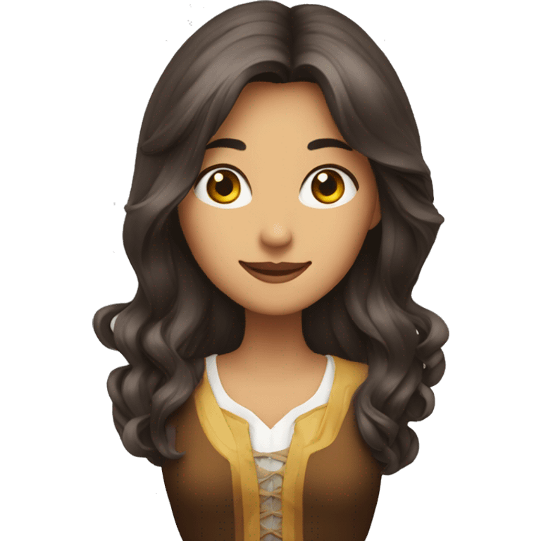 sorcière brune heureuse emoji