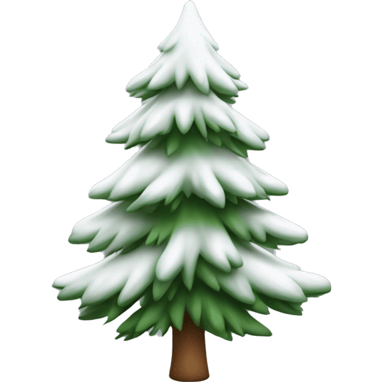  actual white fir christmas tree isolated.  emoji