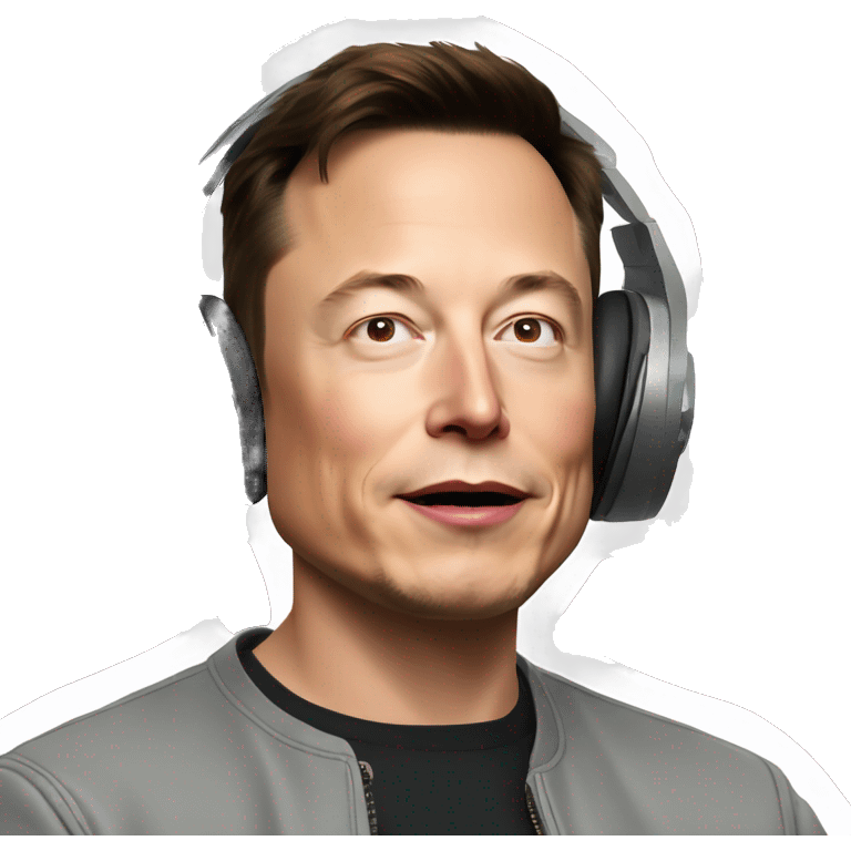 elon musk with headphones emoji