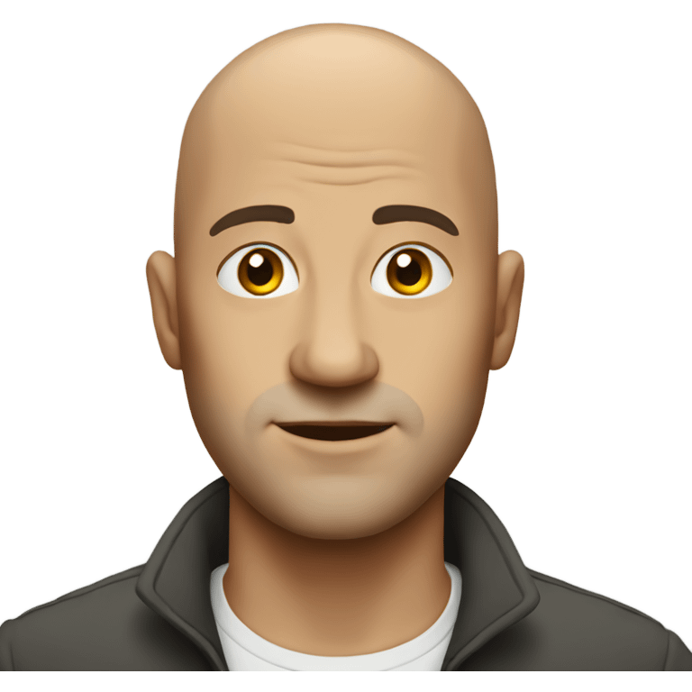 Bald man standing  emoji