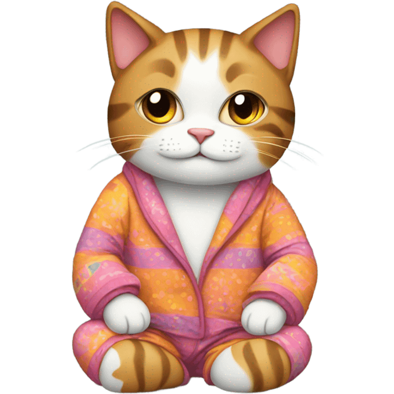 Cat wearing pajamas  emoji