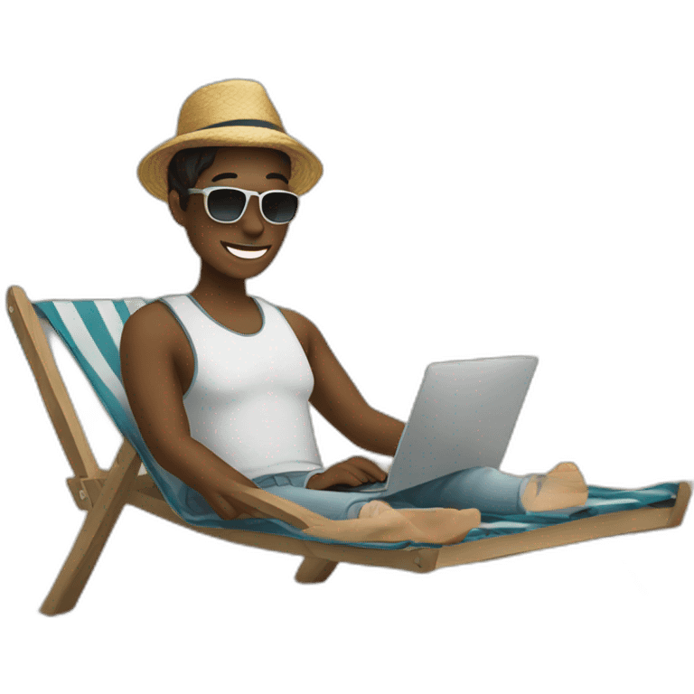 digital-nomad-working-at-beach emoji