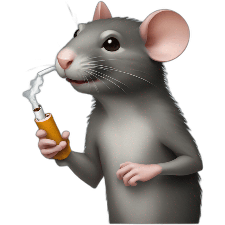 a rat smoking a cigarette emoji