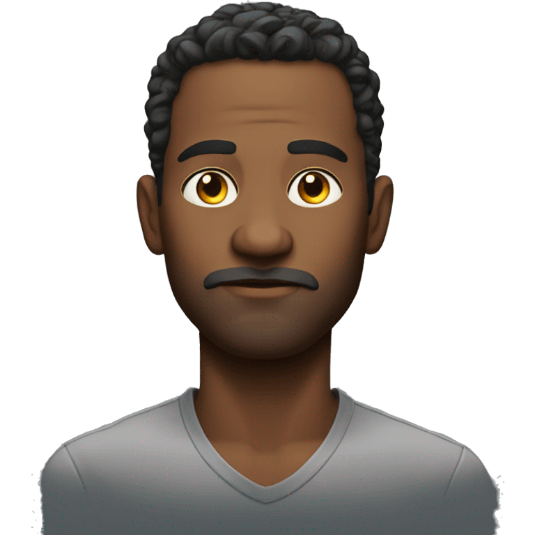 Serious Realistic guy emoji