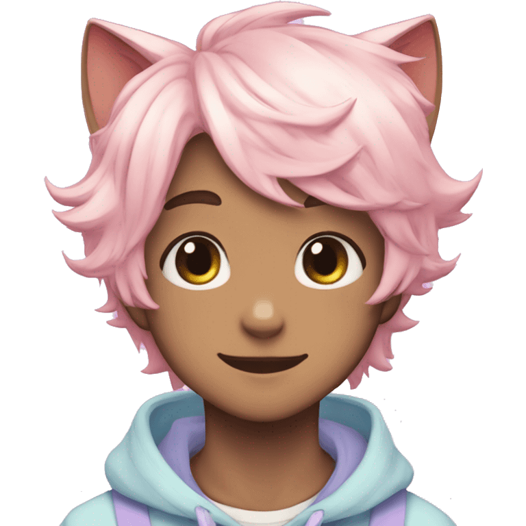 Cute Attractive Gorgeous Kawaii Pastel Anime Catboy emoji