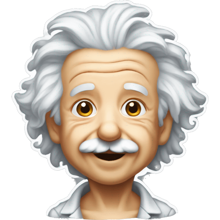 albert einstein happy Neonate sticker emoji