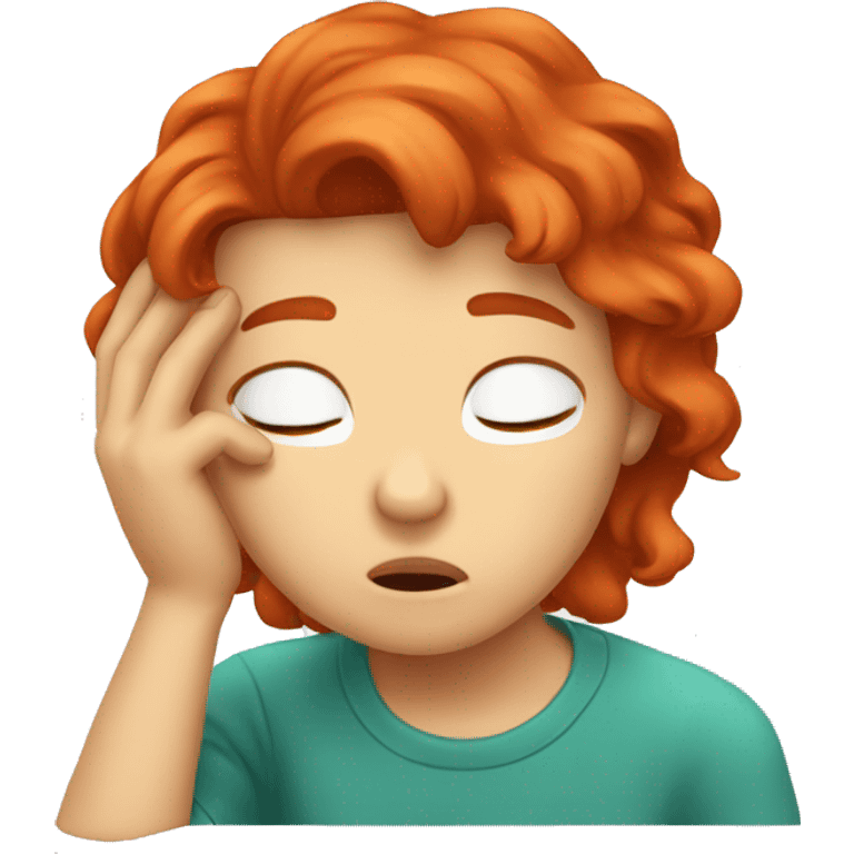 Redhead facepalm emoji