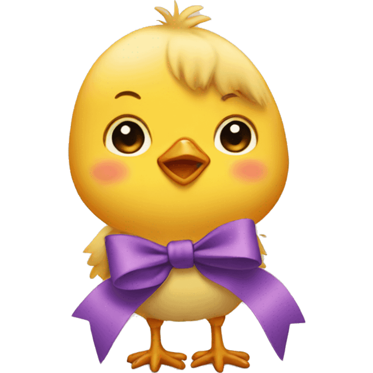 chick with a bow emoji