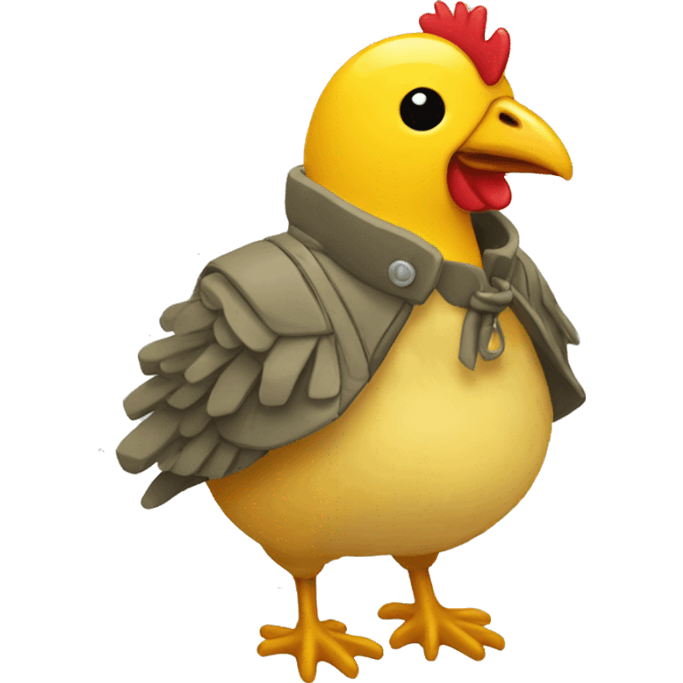 Pollito con chaqueta emoji