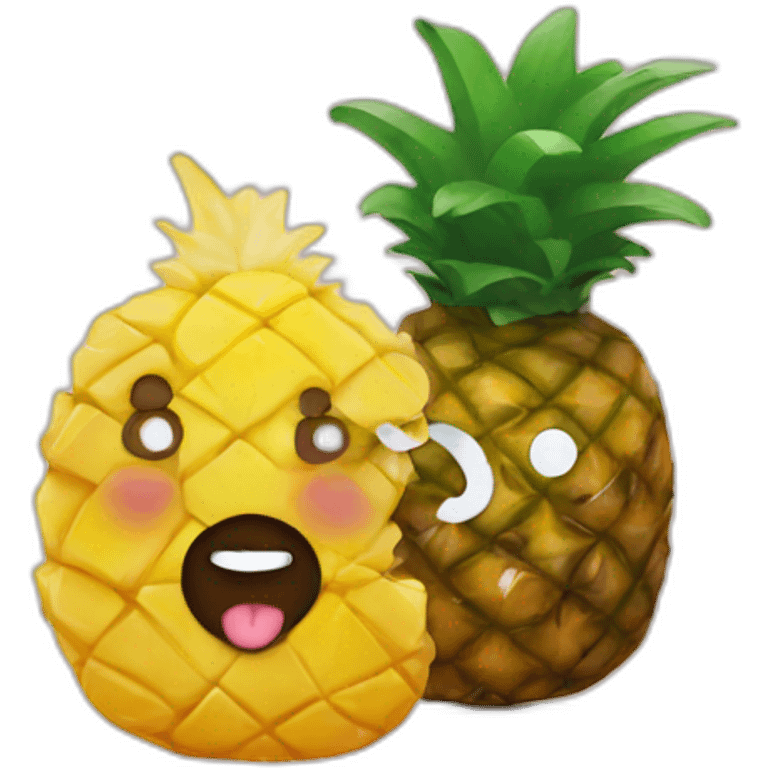 Poo + pineapple emoji