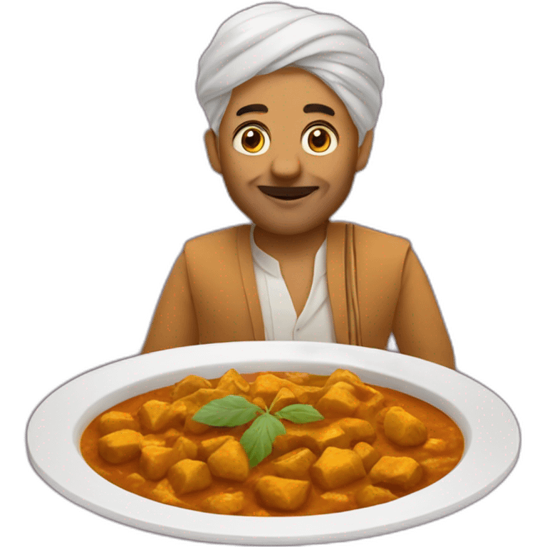 Un indien avec du curry emoji