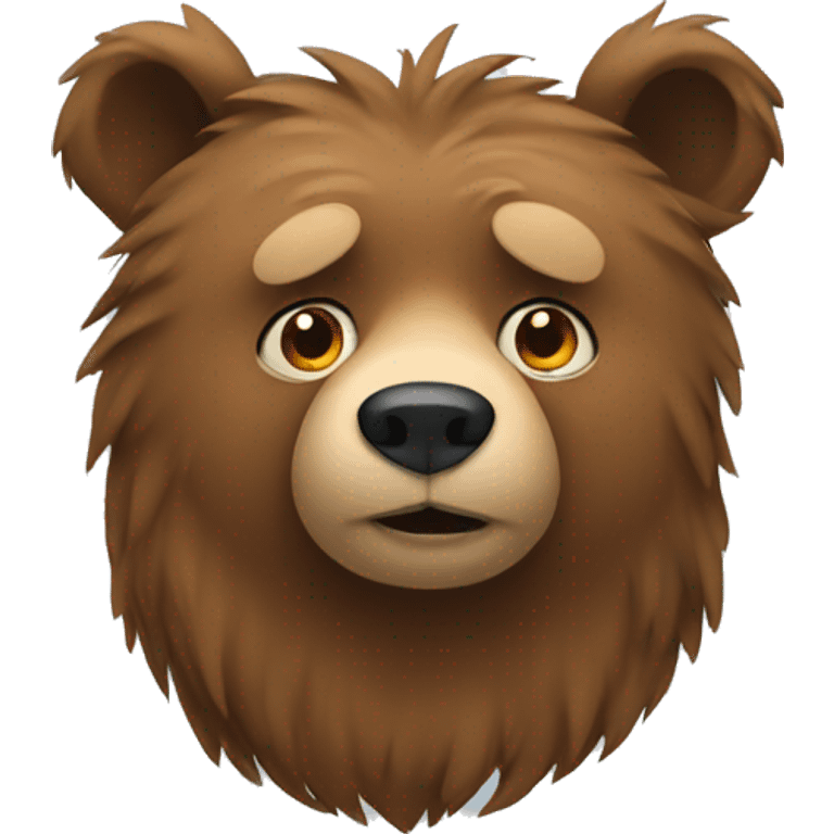 Bear with Hair emoji