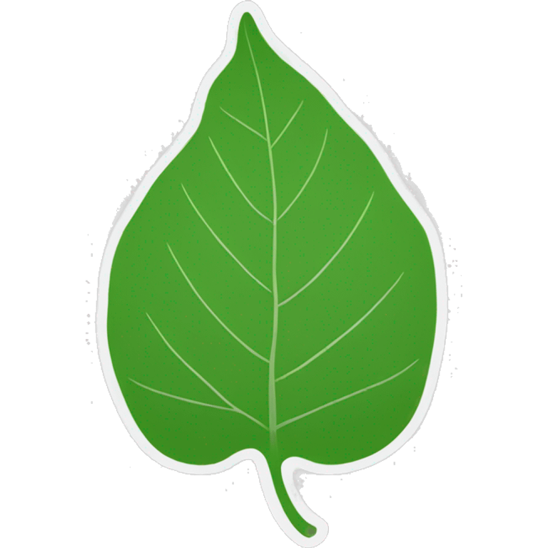 leaf with white outline inside blank only ouline emoji