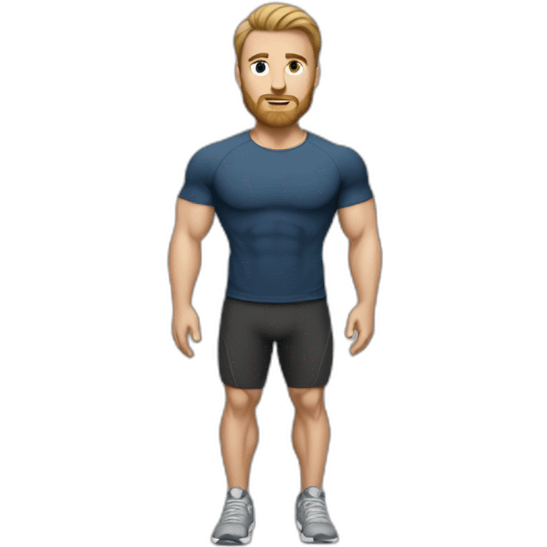 Classic workout clothes for white faceless men emoji