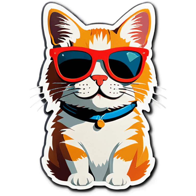 Cat with sunglasses emoji