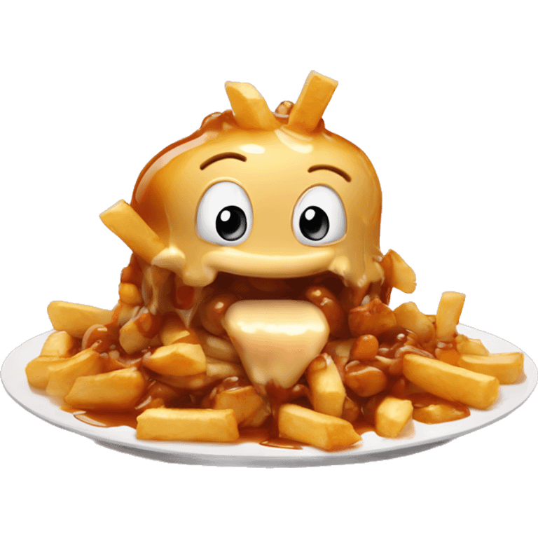 Poutine qui mange une poutine  emoji