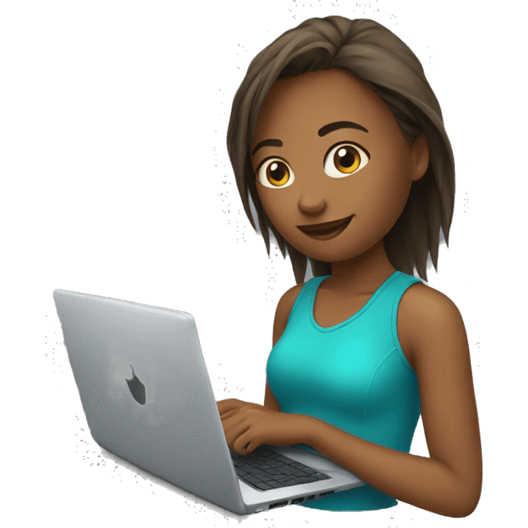 Girl whit laptop  emoji