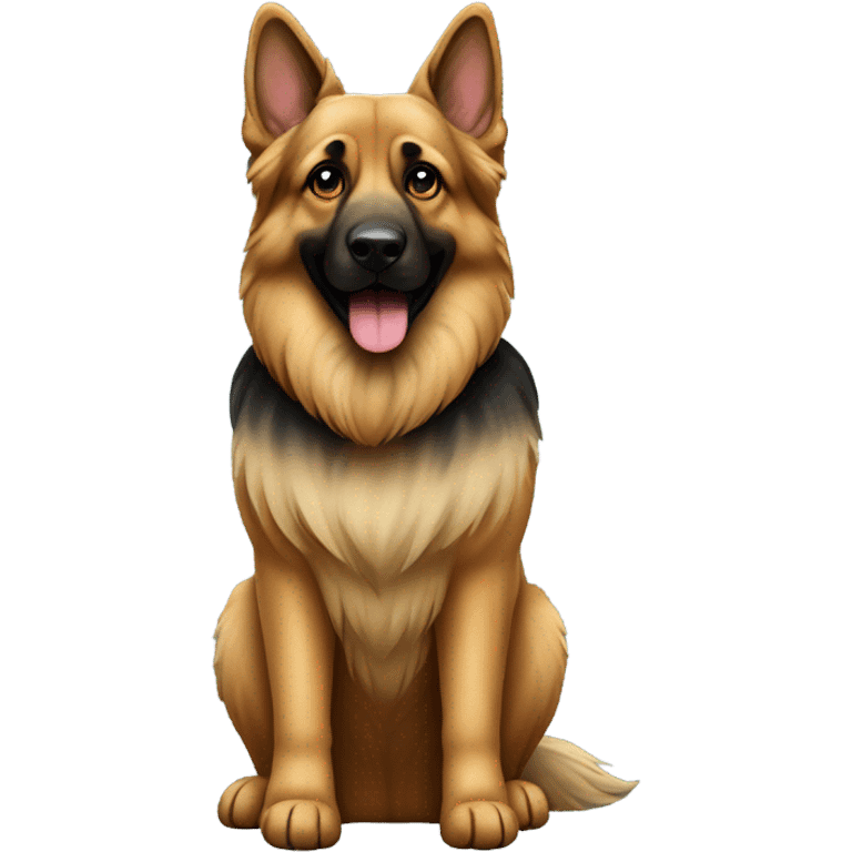 German shephard long hair sitting down emoji