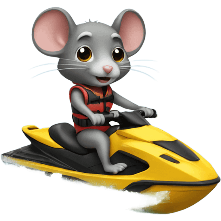 Rat riding jetski emoji