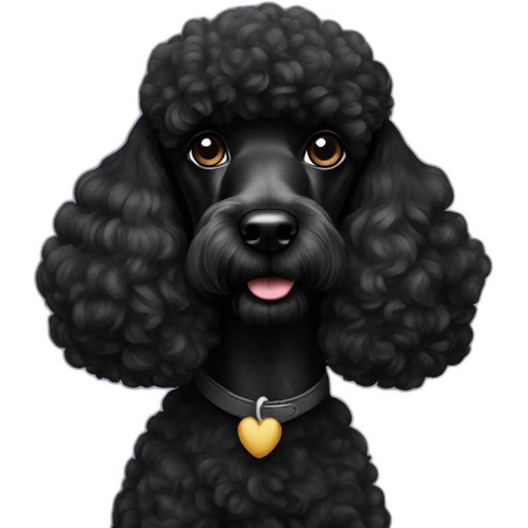 black medium sized poodle emoji