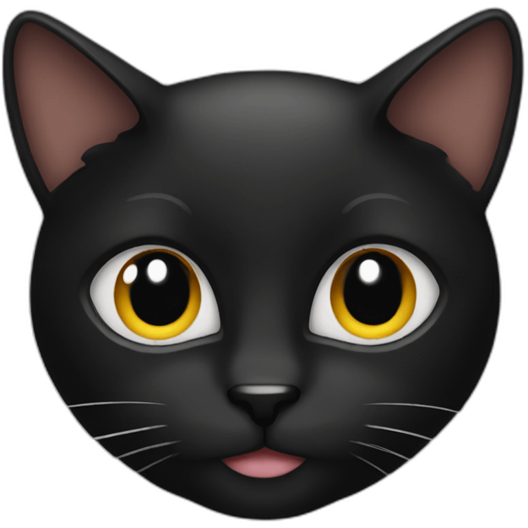 face of black cat emoji