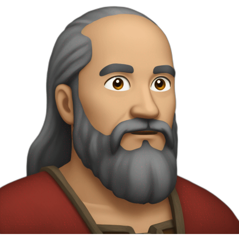 long black beard bald red alaskan trader emoji